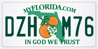 FL license plate DZHM76