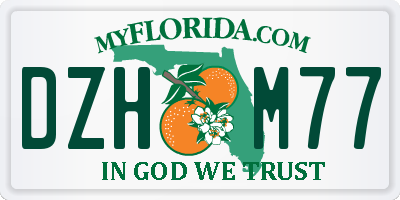 FL license plate DZHM77