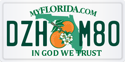 FL license plate DZHM80