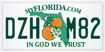 FL license plate DZHM82