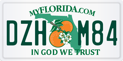 FL license plate DZHM84