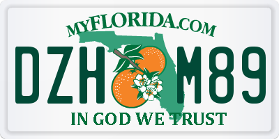 FL license plate DZHM89