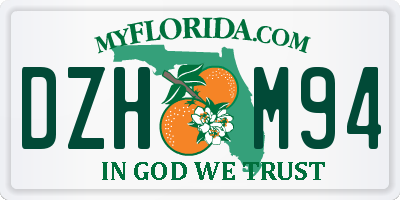 FL license plate DZHM94