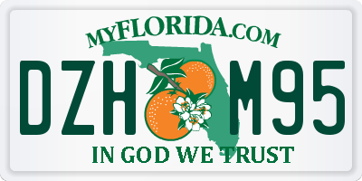 FL license plate DZHM95