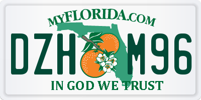FL license plate DZHM96