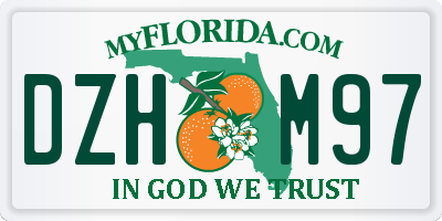 FL license plate DZHM97
