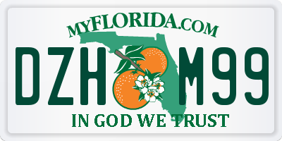 FL license plate DZHM99