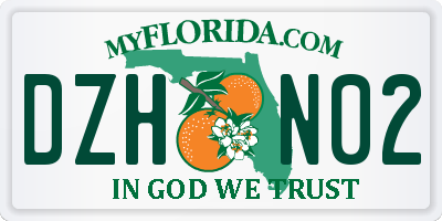 FL license plate DZHN02