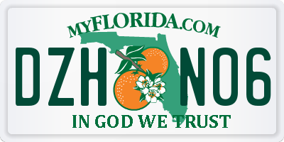 FL license plate DZHN06