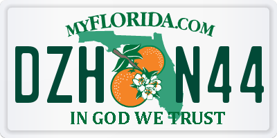 FL license plate DZHN44