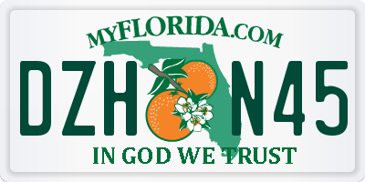 FL license plate DZHN45