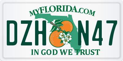 FL license plate DZHN47