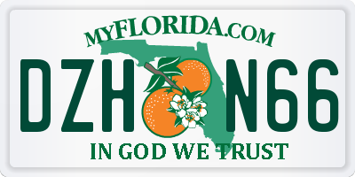 FL license plate DZHN66