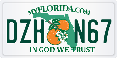FL license plate DZHN67