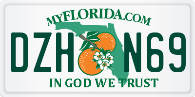 FL license plate DZHN69