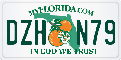 FL license plate DZHN79