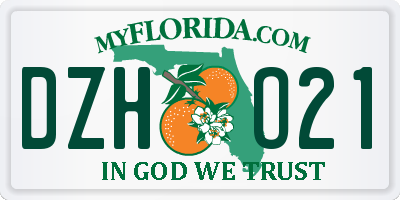 FL license plate DZHO21