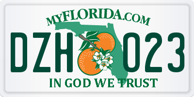 FL license plate DZHO23