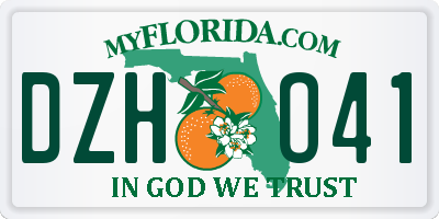FL license plate DZHO41