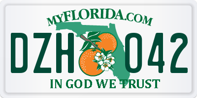 FL license plate DZHO42