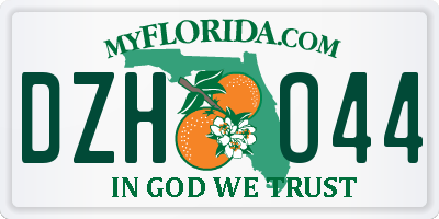 FL license plate DZHO44
