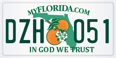 FL license plate DZHO51