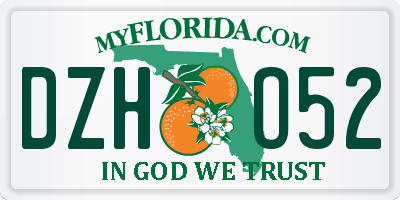 FL license plate DZHO52