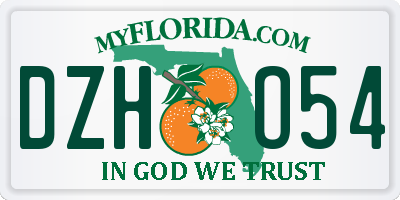 FL license plate DZHO54