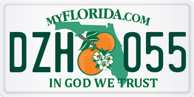 FL license plate DZHO55