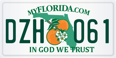 FL license plate DZHO61