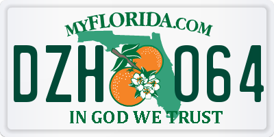 FL license plate DZHO64