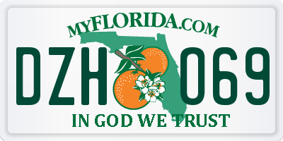 FL license plate DZHO69