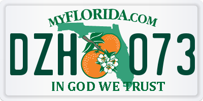 FL license plate DZHO73