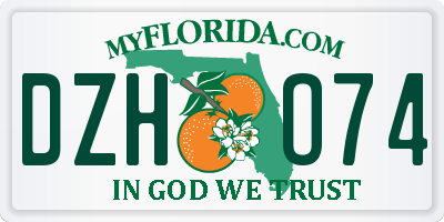 FL license plate DZHO74
