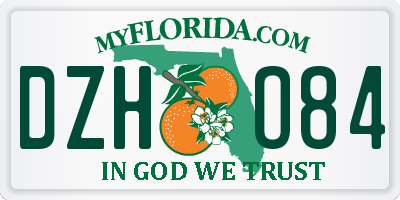 FL license plate DZHO84