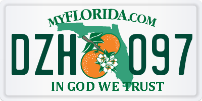 FL license plate DZHO97