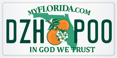 FL license plate DZHP00