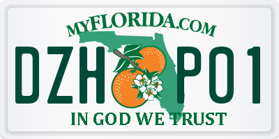 FL license plate DZHP01