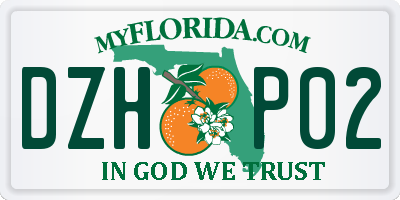 FL license plate DZHP02