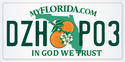 FL license plate DZHP03