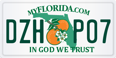 FL license plate DZHP07
