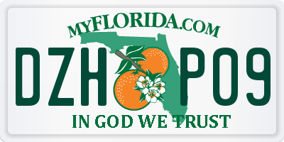 FL license plate DZHP09