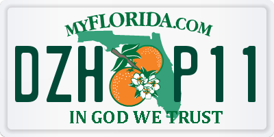 FL license plate DZHP11