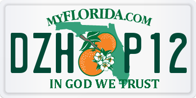FL license plate DZHP12