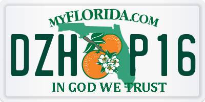 FL license plate DZHP16