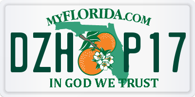 FL license plate DZHP17