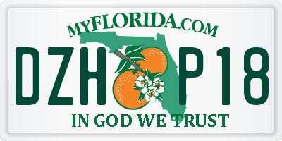 FL license plate DZHP18