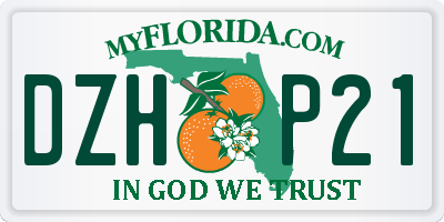 FL license plate DZHP21