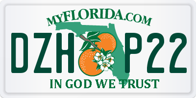 FL license plate DZHP22
