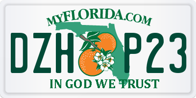 FL license plate DZHP23
